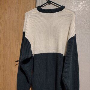 Men's XL Vintage Pagliano Sweater Green White Panel Design